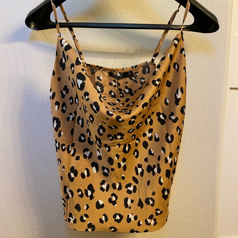 Silk Cowlneck Crop